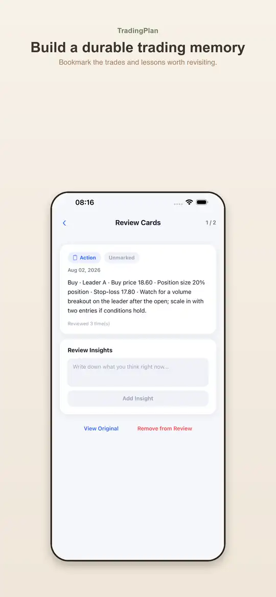 Review cards screenshot